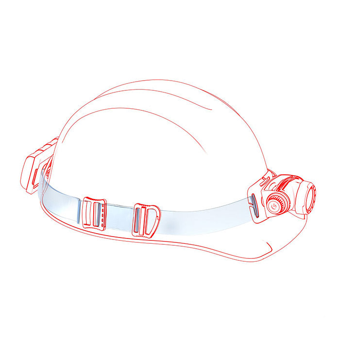 シリコンヘッドバンド半透明(型番:502451)ヘルメットに装着してもズレにくい