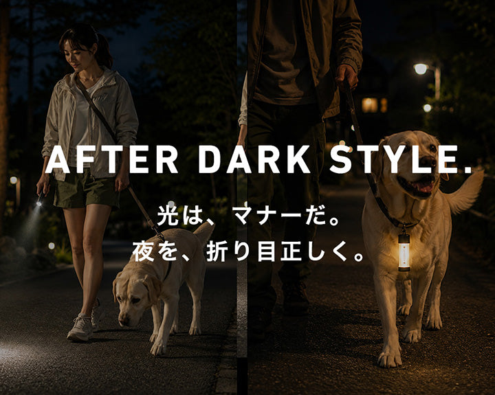 AFTER DARK STYLE. ―光は、マナーだ。 夜を、折り目正しく。―