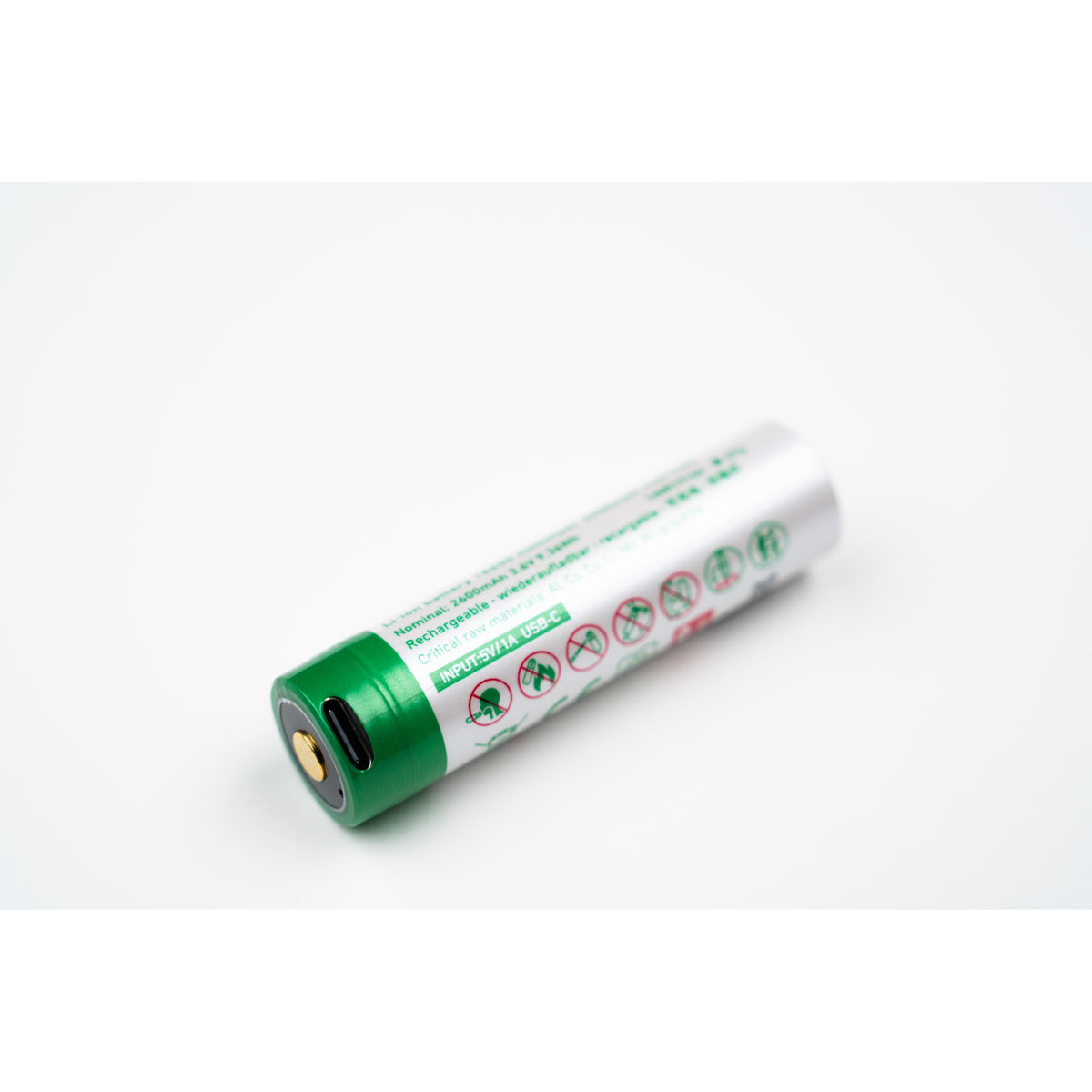 レッドレンザー 純正 充電池 18650型 USB-C直接充電（3.6V／2600mAh・型番：900030）