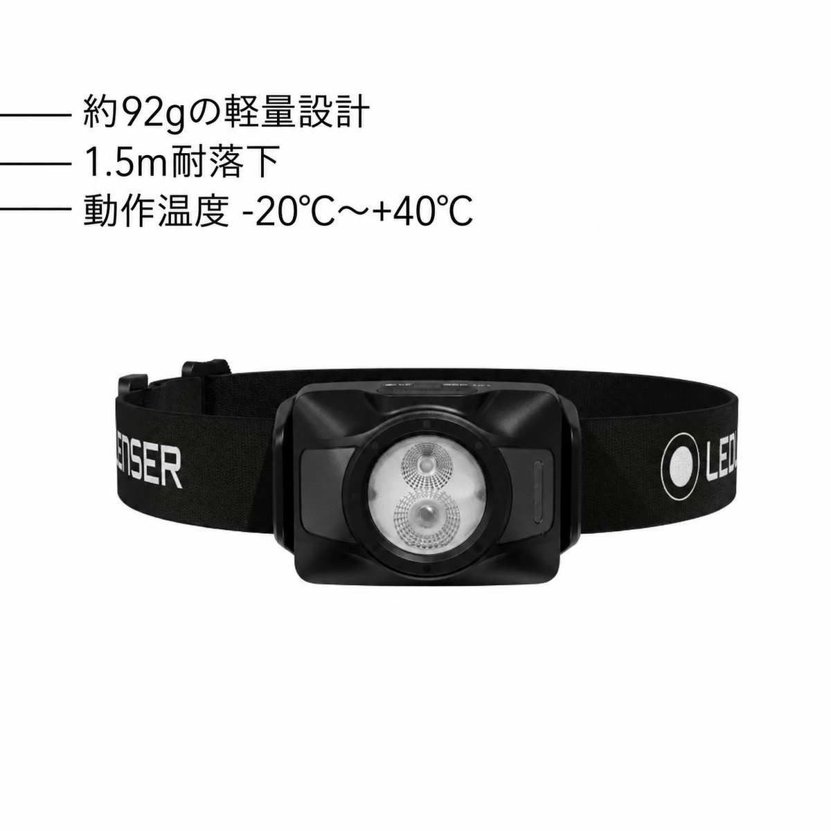 HF4R 約92gの軽量設計 1.5m耐落下