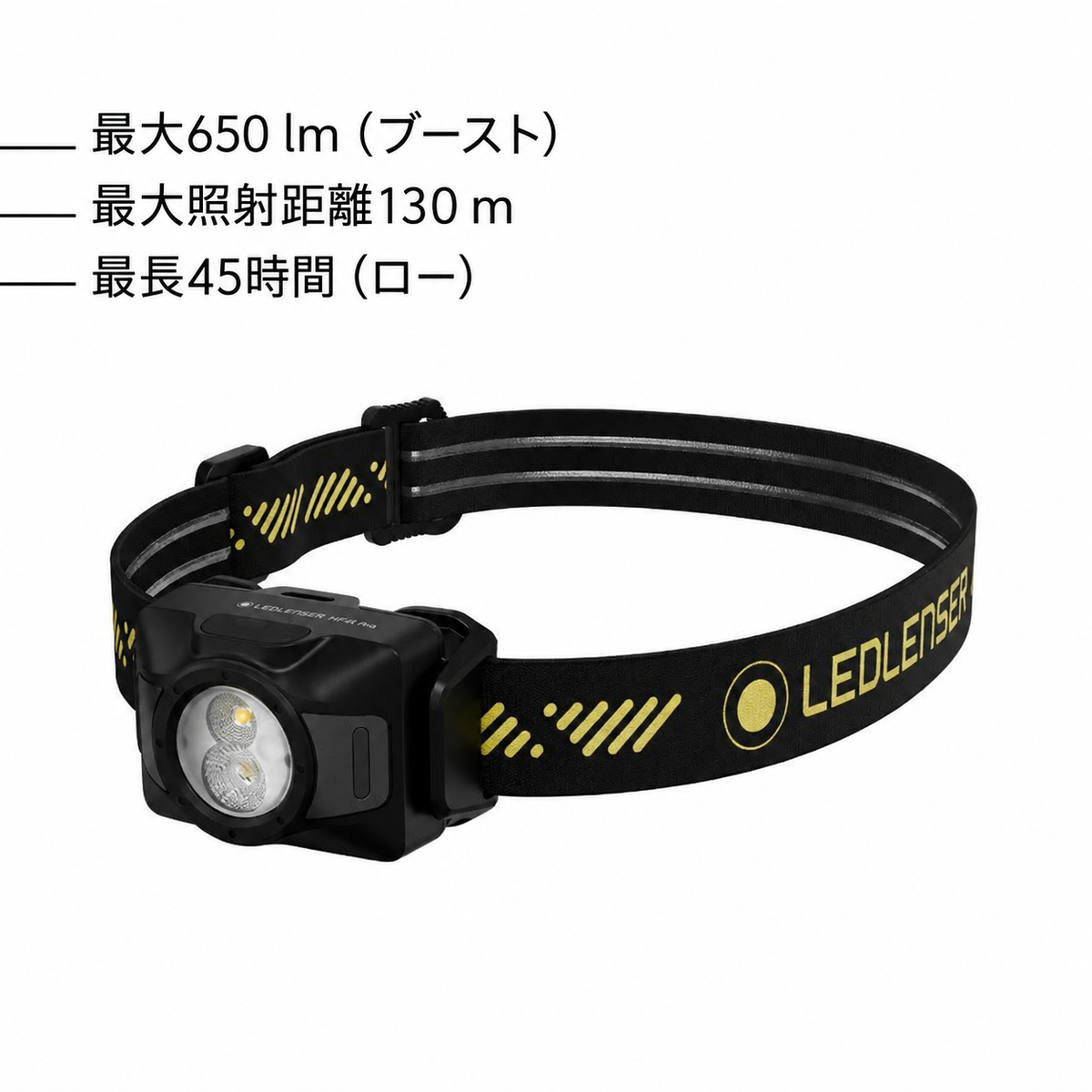 HF4R PRO 最大650ルーメン 最大照射距離130m 最長45時間