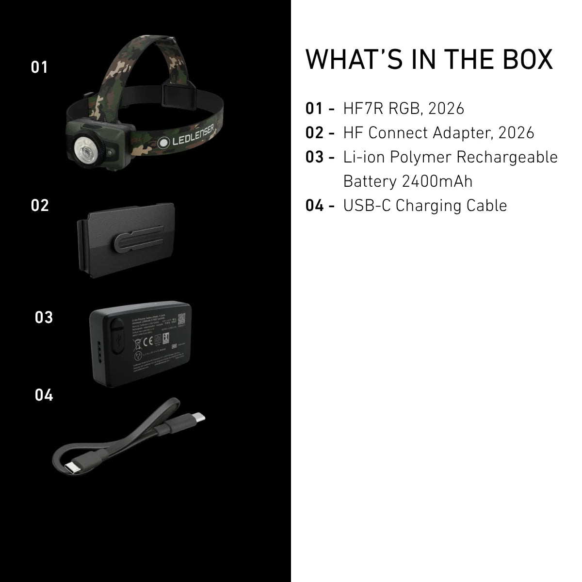 HF7R RGB CAMO | New 2026｜洗練の二代目HF 大幅進化したALB＝自動配光機能を搭載 ベゼルを回してマニュアルでの切り替えもワンタッチで【9月中旬 発売開始】