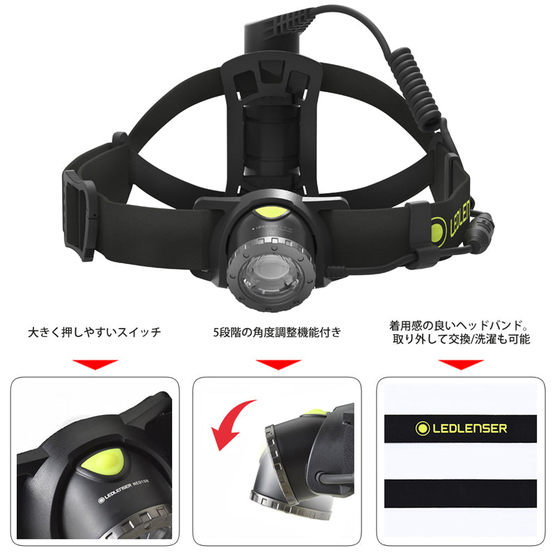 生産終了】Ledlenser NEO10R ｜登山・釣り用ヘッドライト｜レッド 